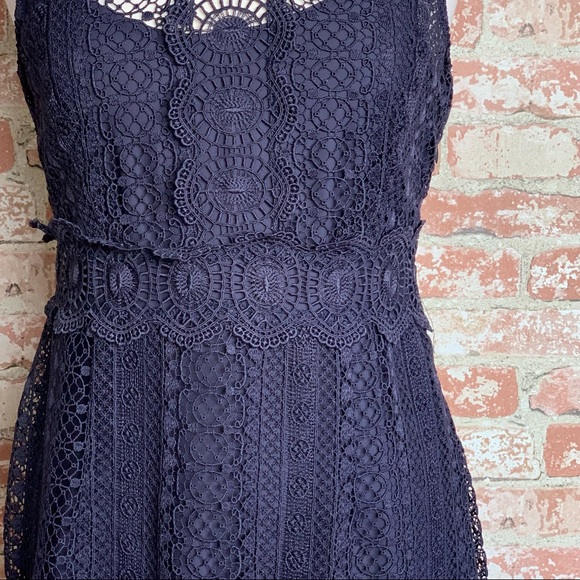 H&M Crochet Lace Dress Navy - Picture 3 of 8
